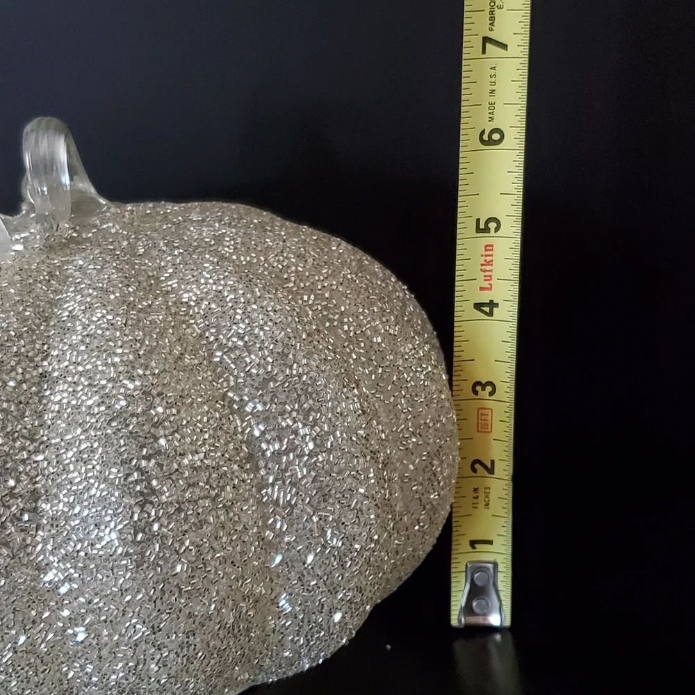 Z Gallerie Glittering Sequin Bead Glass Pumpkin Bella 7